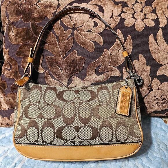 2002 Vintage y2k Coach Demi Shoulder Bag in Signature Monogram Purse - Picture 1 of 7